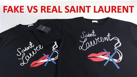 how to spot a fake ysl t shirt|real vs fake st laurent shirts.